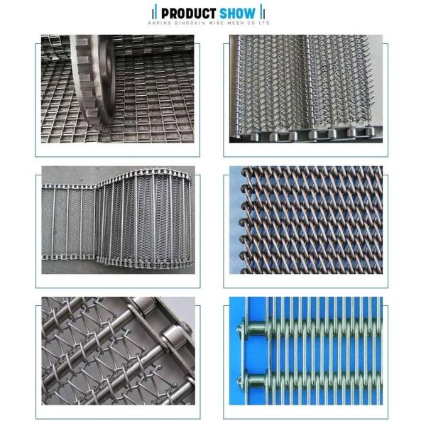 0.5mm-4mm Balanced Spiral SS Wire Mesh Belt Conveyor For Bakery Tunnel Oven