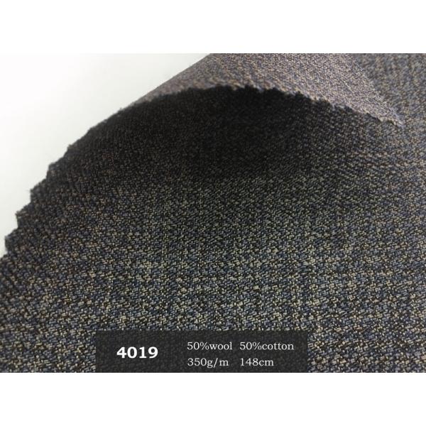 Italian Merino Polyester Cashmere Tweed Wool Fabric 260-420gsm For Suiting
