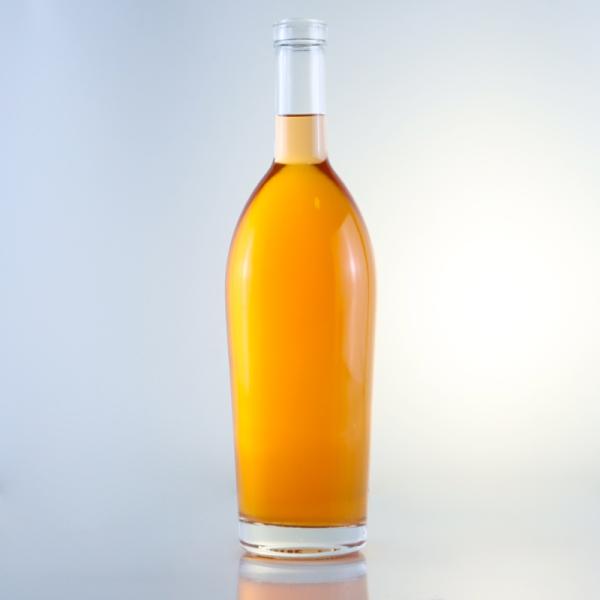 750ml Brandy or Whisky Glass Bottle Packaging with Unique Design and Acid Etch Surface