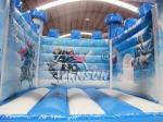 Frozen Theme Inflatable Bounce House With Slide Environmental Friendly