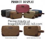 Natural Hemp Branded Cosmetic Bags,Custom Genuine Leather Travel Cosmetic Bag
