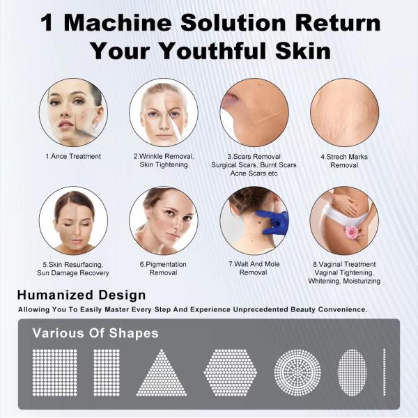 Portable 1060nm C02 Fractional Laser For Wrinkles Stretch Marks Removal Vaginal Tighten