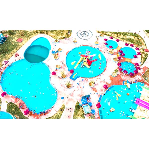 Mix Color Interactive Water Park Playground For Hotel Swimming Pool