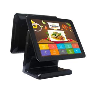 Quality Professional Flat Linux Pos System Touch Screen Monitor With Credit Card Reader for sale