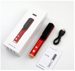 China Portable Wireless Ionic Keratin Straightener Brush Hot Iron Comb For Men And Women on sale