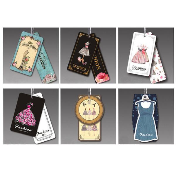 Custom full color printed paper card garment clothing swing hang tag