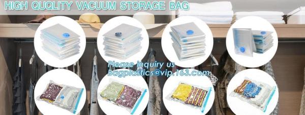vacuum seal storage bags for down jacket coats, hand rolling vacuum bag for travel, Compress Vacum Packing Bag, bagplast