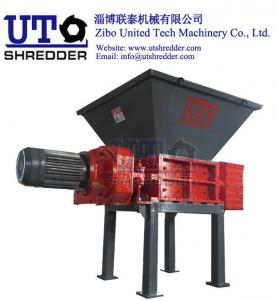Quality tire cord fabric shredder/ rubber fabric shredder/ two shaft shredder/ two engines crusher/ impregnated fabric shredder for sale