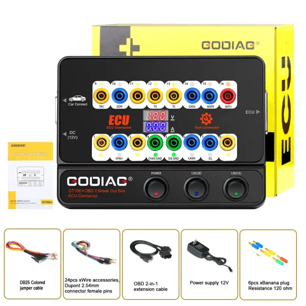 GODIAG GT100+ GT100 Pro ECU Connector OBDII Break Out Box for BMW FEM/BDC CAS4/CAS4+ Test Platform for VVDI2/IM608/K518ISE