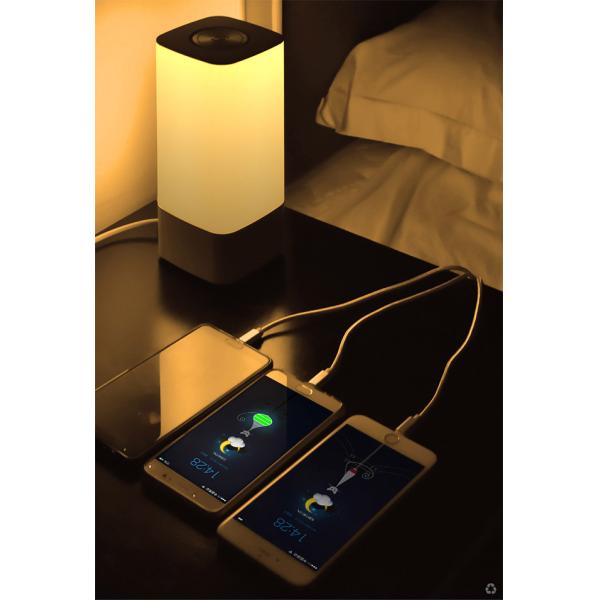 ABS Fireproof LED Night Lamp 5 Level Brightness Built In 500mAh Lithium Battery