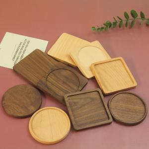 China Custom Bamboo Coasters Eco-friendly Original Eco-set Coffee Tray Square/Round Bamboo wood Mat on sale