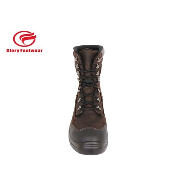 Delta Force Police Security Leather Safety Shoes , 8 Inch Rubber Sole Shoes For Work