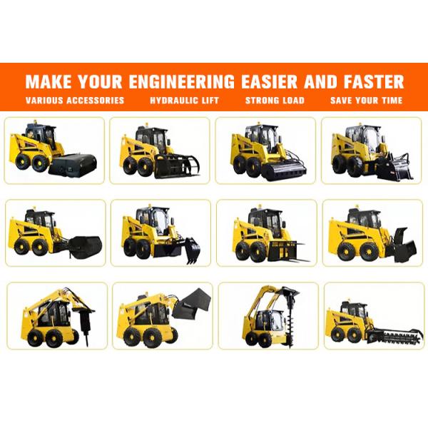 Customizable Hydraulic Motor Skid Steer Loader EURO 5 Certification