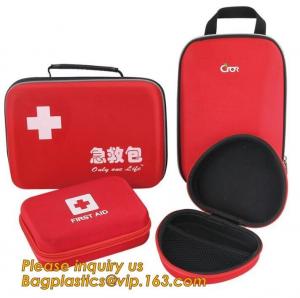 Quality Red pu leather waterproof mini eva first aid kit case,first aid box plastic case carrying case,Medical Multi-functional for sale