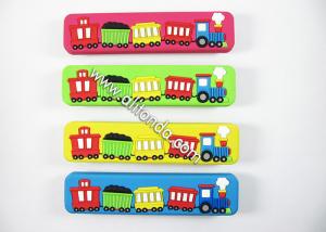 Quality Environmental soft pvc handles custom with train car image cartoon children room door knobs custom for sale