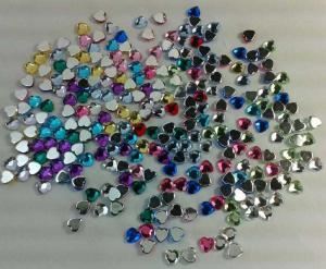 China 12 Colors Heart Shaped Acrylics Stones Birthstones Charms for Glass Floating Charm Locket on sale