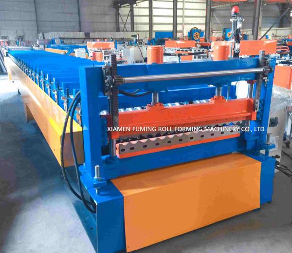 Buy Precision Corrugated Steel Panel Roll Forming Machine PLC Control System at wholesale prices
