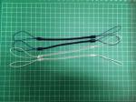 Black Plastic Safe Mini Spiral Elastic Pen Tethers Cord w/String Loop Ends