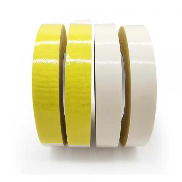 Buy Heat Resistant Double Sided Carpet Tape , Rough Surface Carpet Sealing Tape Yellow at wholesale prices