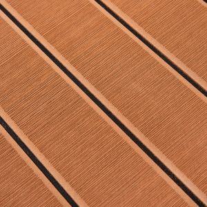 Quality ROHS Brushed 50 Degrees Eva Faux Teak Decking Sheet for sale