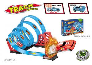 China 47.6 Inche Funny Toy Car Tracks Sets , Toddler Race Track With 4 Consecutive Loops on sale
