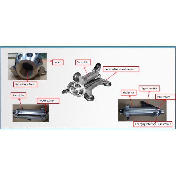 IP68 Wireless Jettiing Sewer Cleaning Camera With Self Balance Image Sensor
