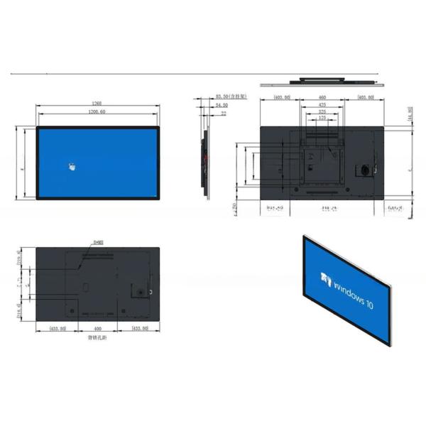 55" inch capacitive touch monitor capacitive touch panel with Android or Win10/11 for self-service terminal advertising kiosk