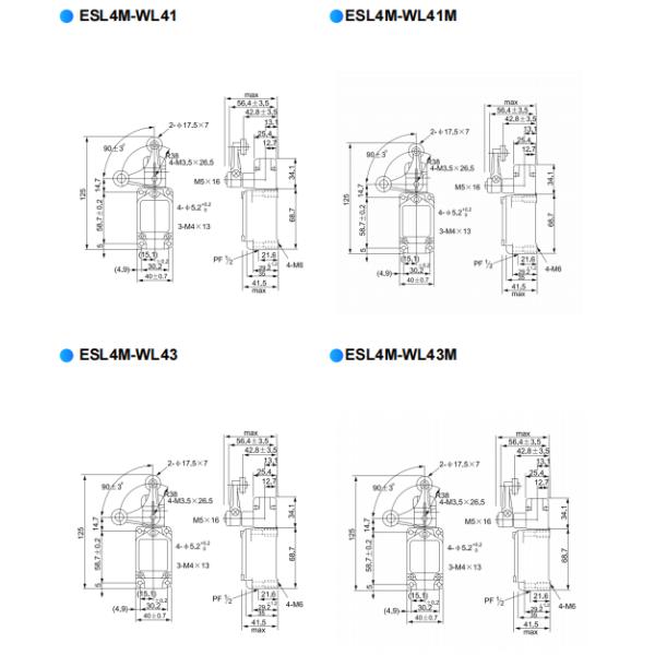 Clion miniature weight Limit Switch ESL4M series for electronics, machinery and light industry