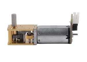 High Torque Worm N20 DC Gear Motor With Magnetic Encoder Encoder resolution 7PPR/12 PPR
