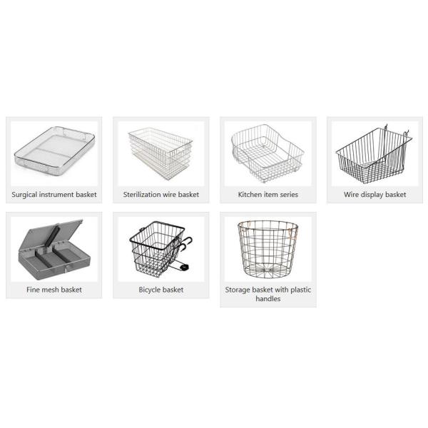AISI Stainless Steel 304 Surgical Instrument Sterilization Containers Wire Storage Basket