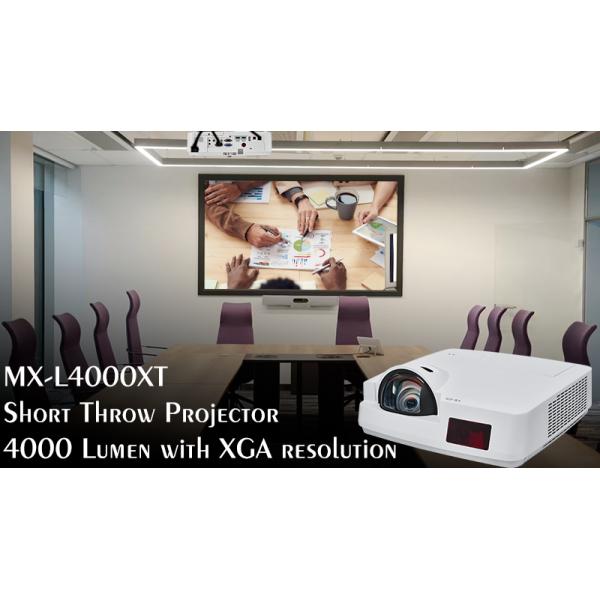 4000 Lumen 3LCD Short Throw Projector With XGA Resolution And 0.50m Projection Distance