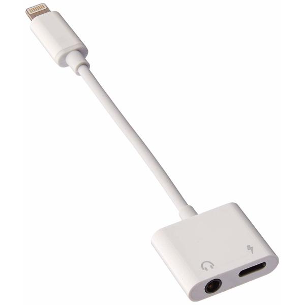 3.5 mm Headphone Jack Adapter Charger Converter 2 in 1 DC 3.5mm Earphone Audio Charging Splitter for iPhone and iPad