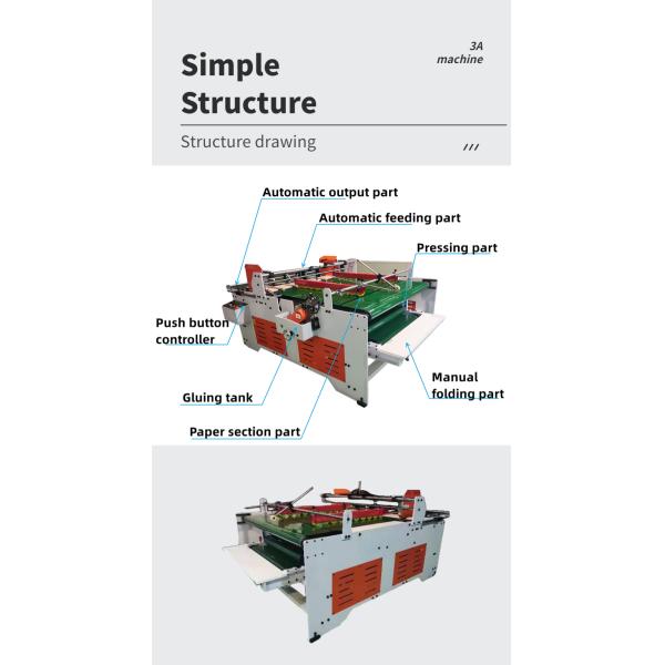 CQT-1500JGKW Semi-Automatic Folder Gluer for Corrugated Box Folder Gluing Machines