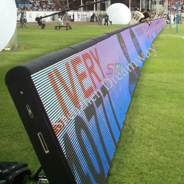 Waterproof PH8 Perimeter LED Display 5000cd/sqm 1R1G1B 1/4 Scan Adjustable Angle