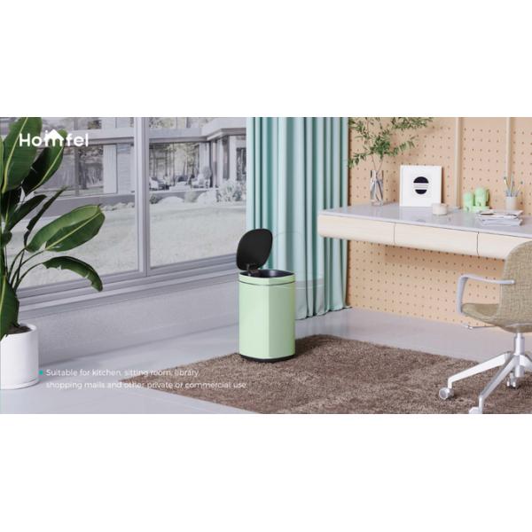 STANDING Touch Button Bin 30L/40L/50L Stainless Steel Office Trash Can Button Open OEM for Office Structure STANDING
