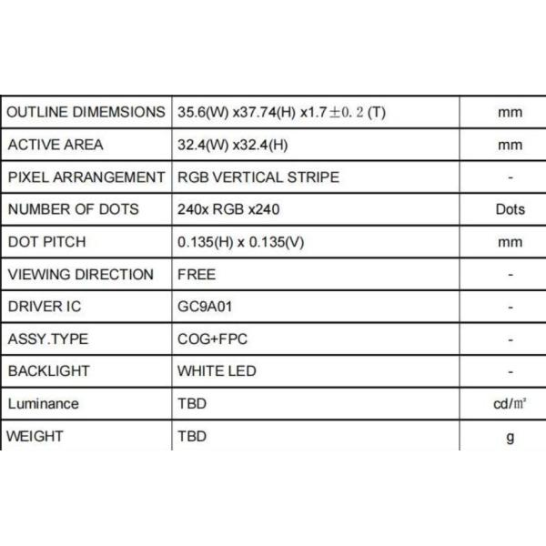 1.28 Inch Round LCD TFT Display Module With Fully Automatic Equipment For Efficiency And Stability