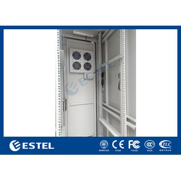 ET6060217A-42U Outdoor Communication Cabinet 19 Inch Cabinet With Fan Double Door IP55