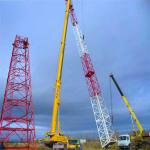 60 Degree Angle 4 Legged Angular Self Supporting Lattice Tower Steel Communicati