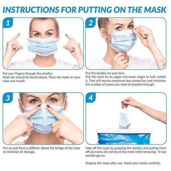 Splash Repellent Non Woven Face Mask , Disposable Hygiene Face Mask