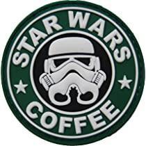 Quality 3D Custom Military Patch STAR WARS And COFFEE Army Green PVC Patches for sale