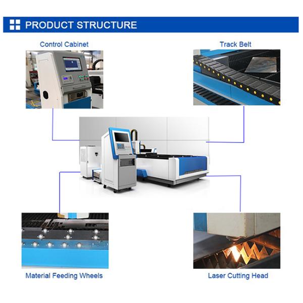 High Efficiency CNC Laser Steel Cutting Machine , 1000W 1500 X 6000mm Industrial Laser Cutter