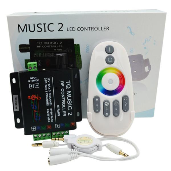 Buy 18A RGB Strip Light Music Controller , Touch RF Wireless Remote LED Controller at wholesale prices