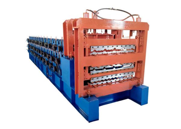 Buy Triple Layer Roofing Sheet Roll Forming Machine Capacity 5T For Three Different Profile at wholesale prices