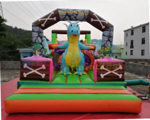 China Jurassic Park Inflatable Obstacle Course Combo Bouncing Castle For Advertisement on sale