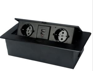 Quality Multi Function Table Pop Up Outlet Mount Hidden Universal Desktop Power Socket for sale
