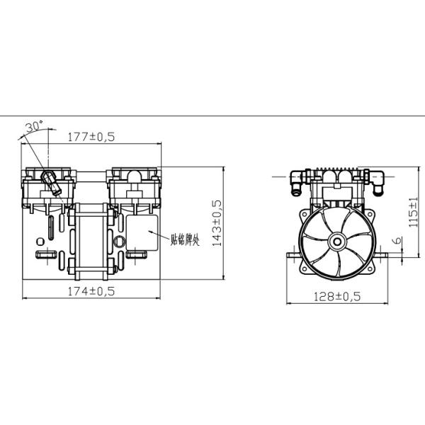 High Pressure Oilless Air Compressors 220V 44L/M For Oxygen Concentrator 3L