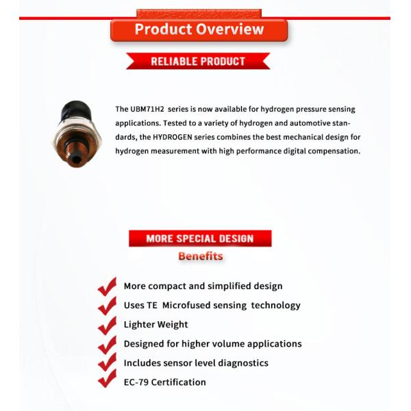 448 Range Hydrogen Pressure Sensor For UBM71H2Y EC-79 TE Mobility Fuel Cell