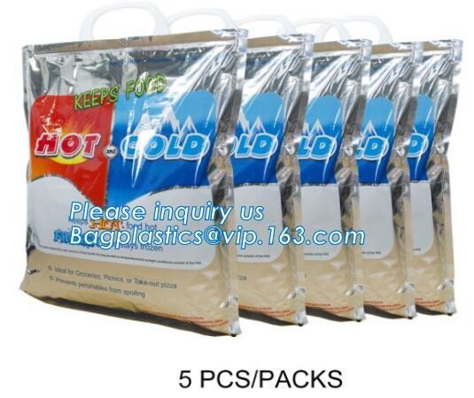 reflective Thermal Plastic handle portable aluminum epe foam Insulation bag cool bag,aluminum film lunch Thermal food pi