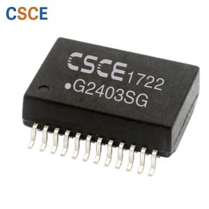 Quality Single Port POE Lan Transformer 24 Pin Modules Isolation Voltage 1500 Vrms / Min for sale