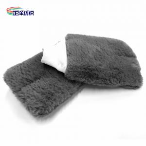 China Scratch Free Car Detailing Tools 28x16cm 80g Grey Soft Plush 1000gsm Microfiber Car Wash Gloves on sale